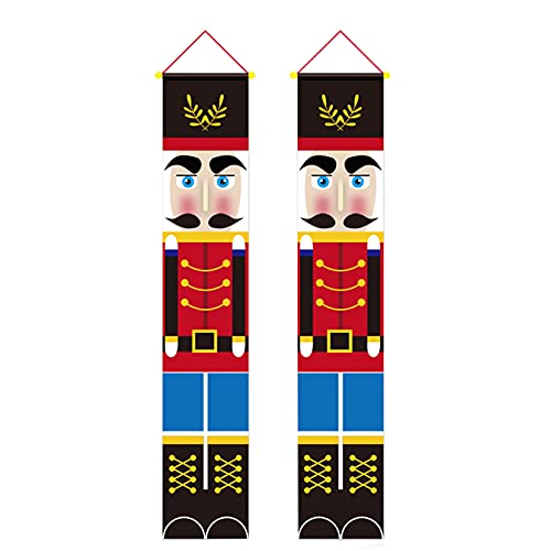 2 Piezas Banners Colgantes Adorno de Navidad Banner de Puerta de Navidad al Aire Libre Colgante de Letrero de...