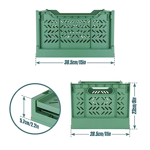 Domiella Caixas de 2 pacotes para armazenamento, caixas de armazenamento de plástico empilháveis ​​e