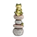 Xintim Garden Yoga Frog Statue Decor Meditation Zen Yoga Frog Figurines for Home and Garden Decoration, Gifts for Women Patio Yard Lawn Outdoor Sculptures, Bless You