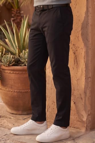 Image of Louis Philippe Men's Slim Fit 5 Pocket Made of Stretch Fabric Solid Casual Trouser