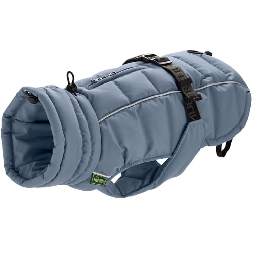HUNTER Hundemantel Paxson, Farbe: taubenblau, stylischer Puffermantel, wasserabweisend, reflektierende Details, idealer Sitz, warme Wattierung, maschinenwaschbar, Größe: 55