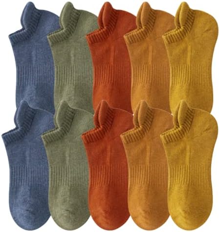 Ankle Socks Womens Athletic Thick Cushioned Running Low Cut No Show Athletic Sports Sokcs 4-12 Size