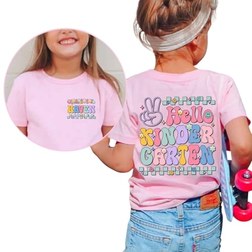 Hello Kindergarten Outfit Girl Custom Name - Kindergarten Outfits for Girls - First Day of Kindergarten Shirt for Girls - Girls Kindergarten Shirt