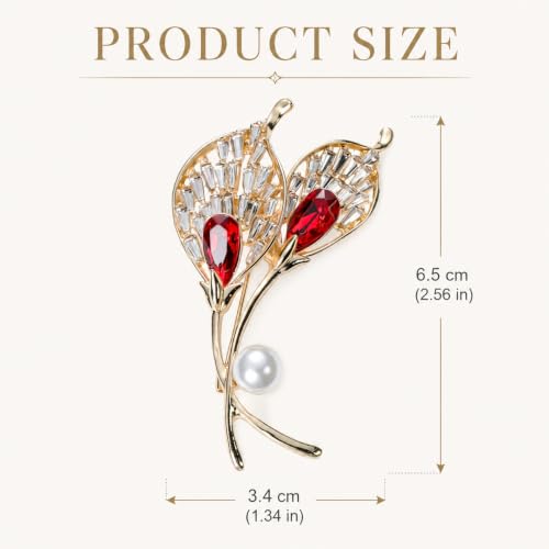 Image of 14K Gold-Plated Flower Brooch Pins