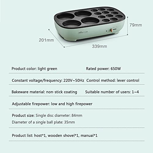 Máquina eléctrica para Takoyaki, antiadherente, 2 velocidades miniatura 2