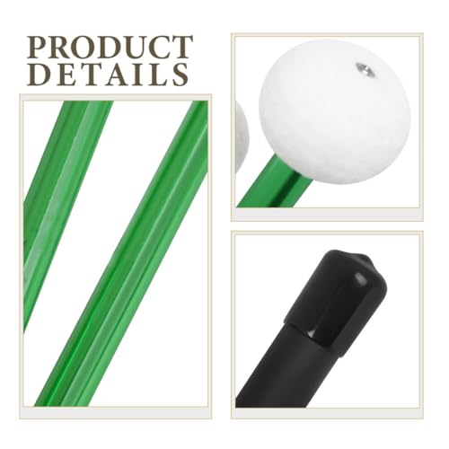 2 piezas de mazas para bombo con cabeza de fieltro, baquetas duraderas para práctica de percusión y banda de marcha, estilo moderno miniatura 3
