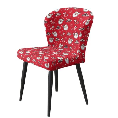 Image of Santa Claus Bar Stool Covers for Dinning Room Chairs Set of 2 Bar Stool Covers Waterproof Slip Resistant Dining Room Seat Cover Universal Size