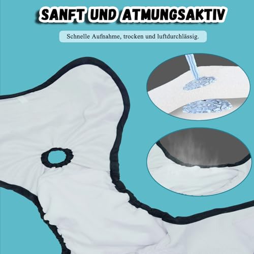 3 Stück Wiederverwendbare Hundewindeln für Hündinnen Set, Hygienische Hundewindeln, hoch absorbierend mit zweifacher Anpassung, hundewindeln für Hündinnen
