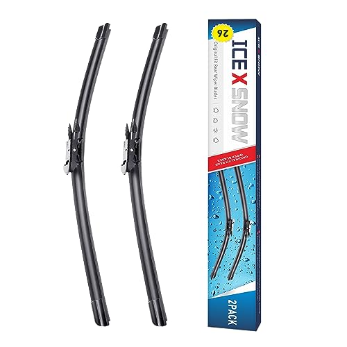 26'+26' Windshield Wiper Blades Fit for Ford Fusion 2020 2019 2018 2017 2016 2015 2014 2013 Audi Q7 03/06-08/15 Original Equipment Replacment Wiper Blades Set(Pack of 2) Pinch Tab