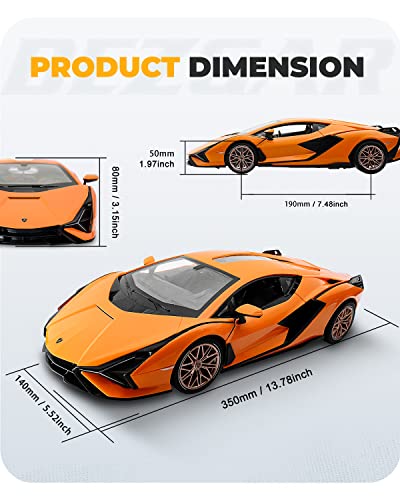 Image of BEZGAR 1:14 Lamborghini Remote Control Car with Open Door