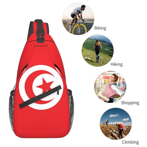Mochila unisex con estampado de bandera de Túnez miniatura 6