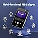64GB MP3 Player mit Bluetooth 5.3, 2.4 Full Touchscreen Metallabdeckung Tragbarer mit Lautsprecher, Sprachaufzeichnung, FM Radio, Unterstützung 128GB Kinder MP3 Player