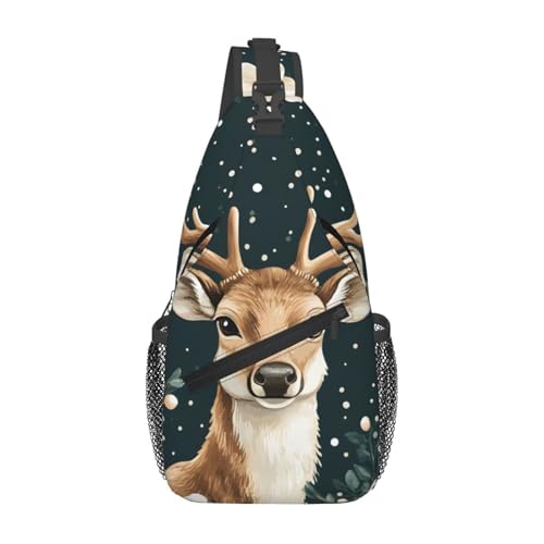 Mochila bandolera unisex ligera con estampado Elk miniatura 1