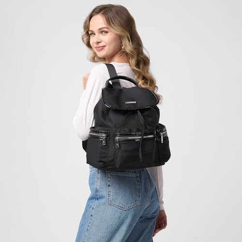 Image of Caprese Mars 24L Laptop Backpack Medium | Sleek & Functional Commuter Bag with Multiple Pockets | 2 Compartments with Trolley Sleeve | Stylish Adjustable Strap Travel Backpack for Women