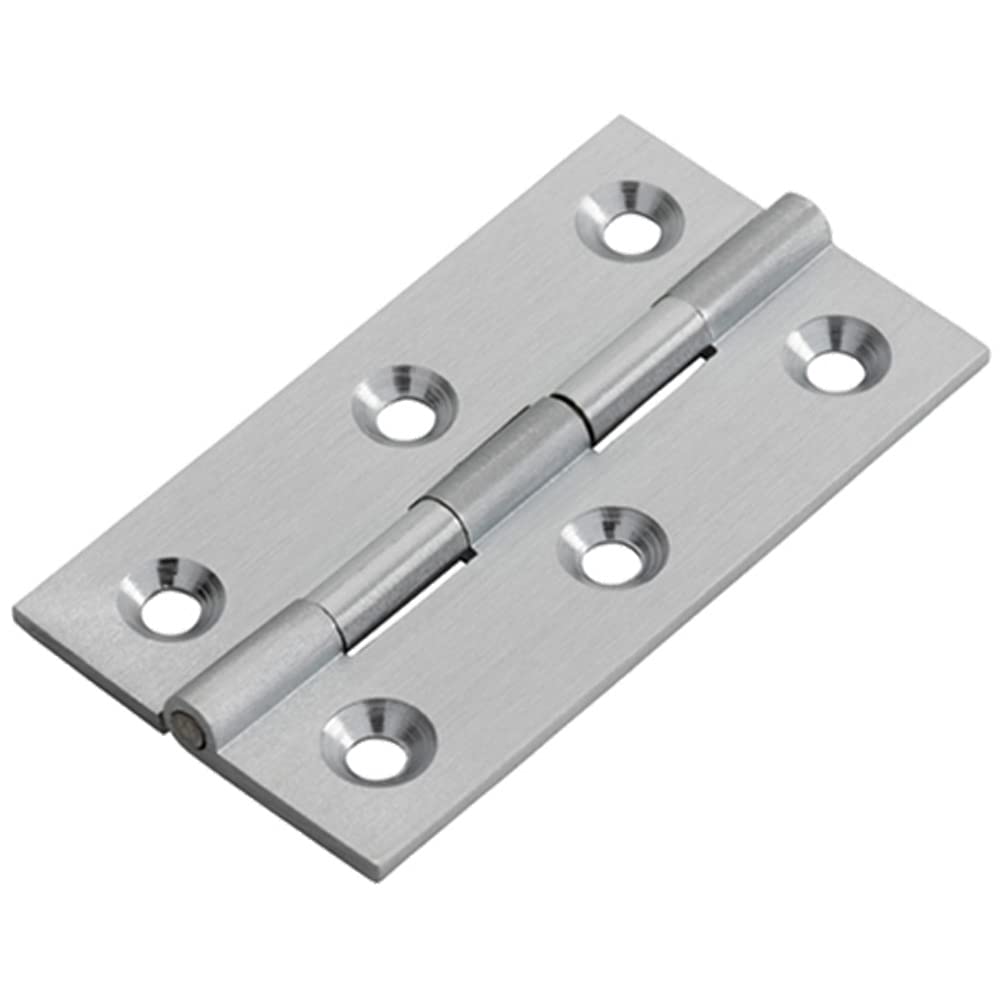 Pair 64 X 35 X 2Mm Cabinet Hinge Satin Chrome Small Cupboard Door 5056492563924