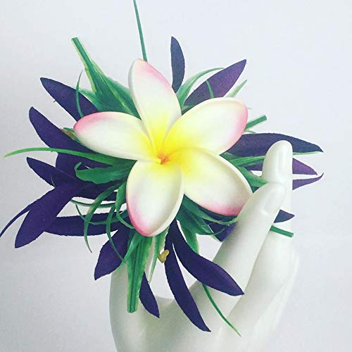 Miniatura 2 de Plumeria - Pinzas para el pelo de flores hawaianas para orejas, accesorios para el cabello para niñas preadolescentes, accesorios de sirena para ella