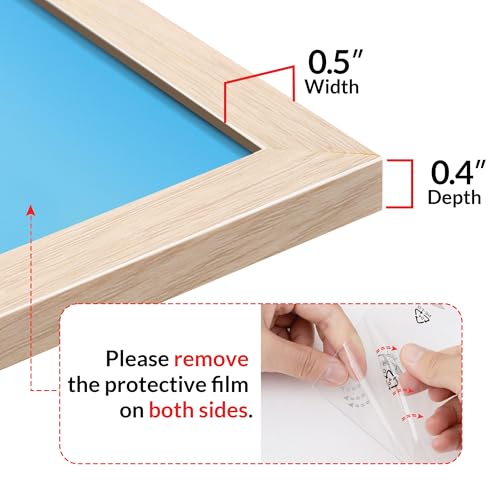 Image of LaVie Home 20x28 Picture Frame for Wall Display, 20x28 Picture Frame Oak with HD Plexiglas, 20 x 28 Poster Frame 1 Pack, Display Frame for Vertical or Horizontal, Classic Collection