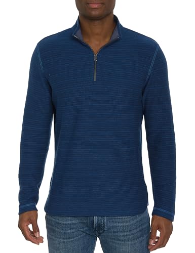Robert Graham Men’s Desmond Long-Sleeve 1/4-zip Knit Pullover Shirt