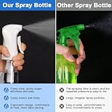 Beugo Butelka z rozpylaczem wody Fryzjerstwo 200ml Ciągłe rozpylacz do włosów butelka wielokrotnego użytku, dyfuzor wody, drobna mgła rozpylacz, puszka spray do stylizacji, roślin, biały