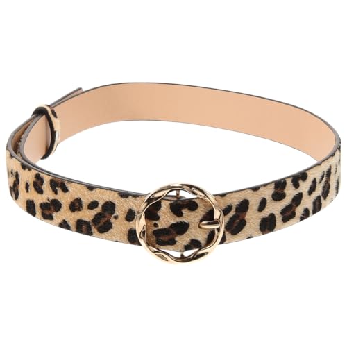 Ceinture imprimé léopard à boucle ronde en similicuir souple GALPADA