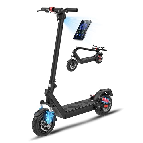 HX X9B Patinete Eléctrico para Adultos, 500W Motor, Batería Extraíble de 48V20 Ah, Plegable, 25 km/h, Autonomía de 40-50 km, Amortiguadores Dobles Delanteros y Traseros, Neumáticos sólidos 10'', App