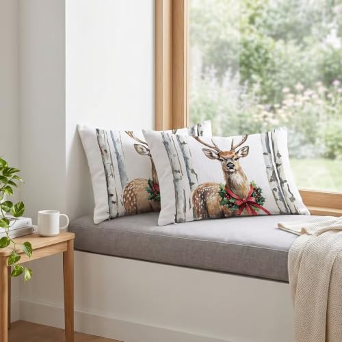 Housse de coussin de Noël 40x80 cm rectangulaire pour protéger le canapé du salon