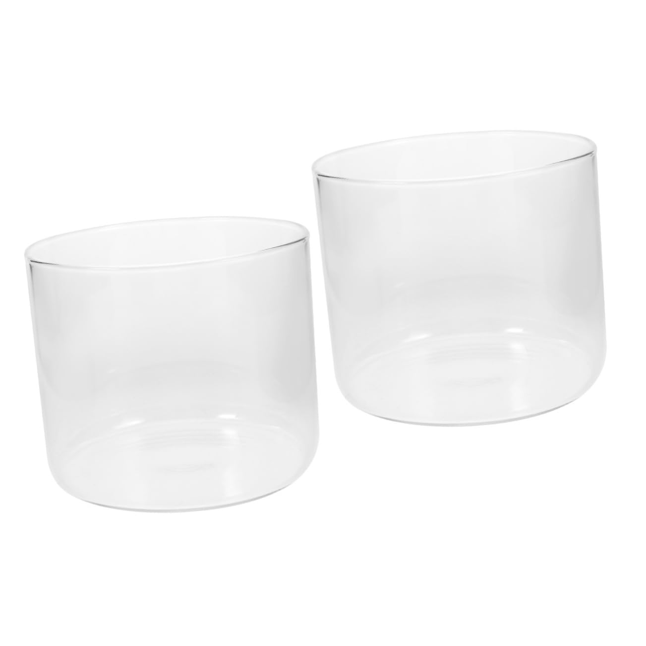 POPETPOP 2 Piezas pequeña pecera Maceta para Plantas acuáticas pecera Sencilla Acuario pequeño pecera Redonda terrario de Cristal pecera de Cristal Sencilla Vidrio de Alto borosilicato