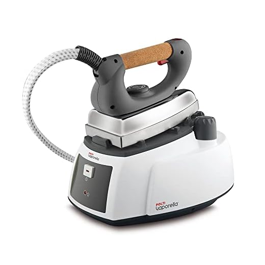 Polti Vaporella 505 Pro, Ferro da Stiro a Vapore con Caldaia e Tappo di Sicurezza, Pressione Max 3,5 Bar, Potenza 1750 W, Serbatoio 0,9 L, Impugnatura in Sughero Traspirante, Bianco e Grigio