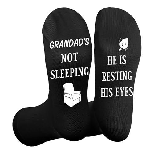 Gishnia Grandad Gifts from Grandchildren Personalised Fathers Day Gift for Grandad Great Grandparents Presents for Grandads Birthday Memorial Christmas Gifts Mens Socks
