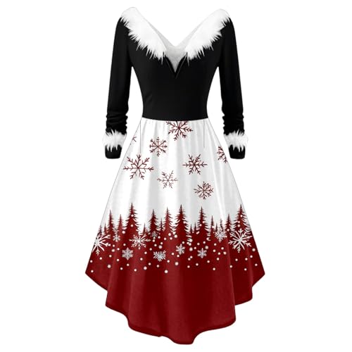 Winterkleid Damen Weihnachten Sexy Kleid Partykleid Elegant Knielang Pullover Kleid Langes Weihnachten Kleider Elegant Partykleid Christmas Dresses...