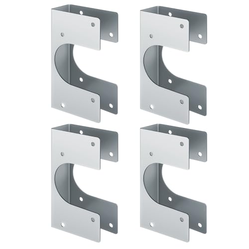 MUZIK 4 Pcs Stud Shoes for 2X Studs 16-Gauge Heavy Duty Fits 2-3/8 Pipe