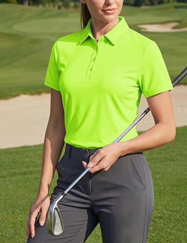 Image of TACVASEN Women's Golf Polo Shirts Short Sleeve UPF 50+ Sun Protection Golf Shirts for Women Quick Dry Collared Polos