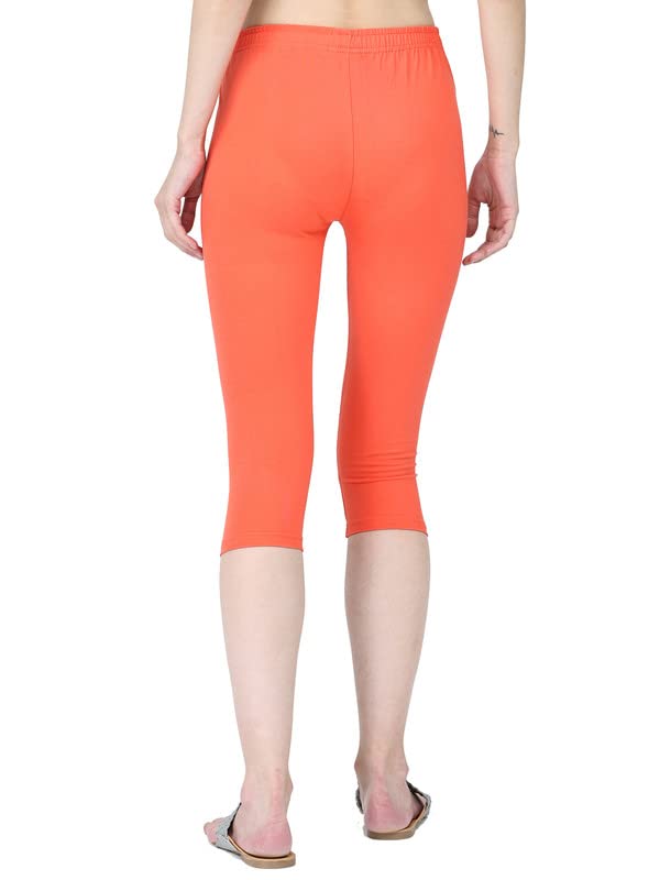 Image of Robinbosky Premium Stretchable Cotton Capri Legging for Women | Suitable for Formal wear & Casual wear | High-End Elastic Makes. The Leggings Squat Proof and Durable for Travel, Yoga, & Workout.