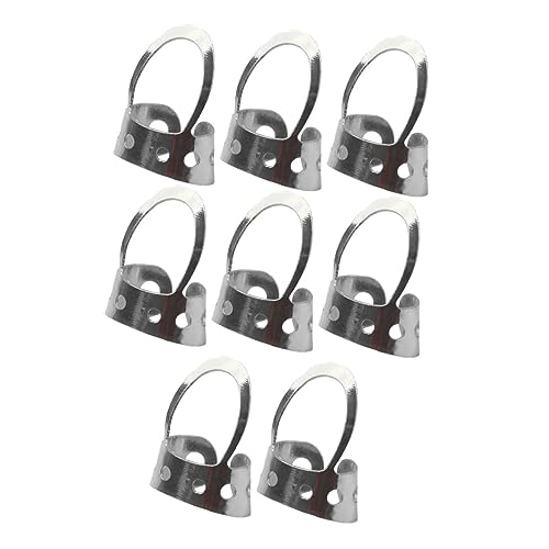 STOBOK 8個可能なサムピック ステンレス製 バンジョー ギター用 メタルピック 指弾きアクセサリー