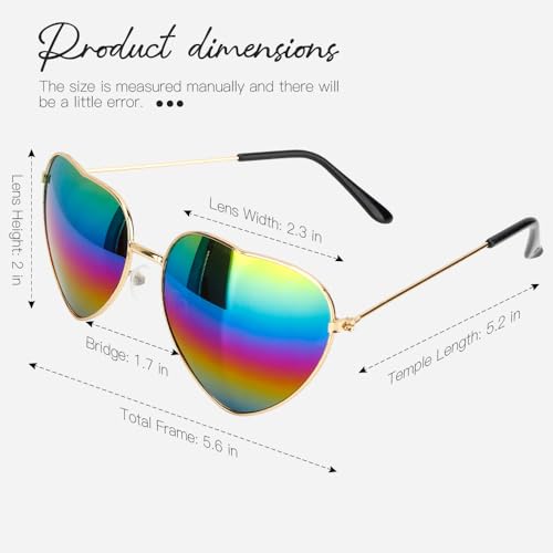 Valentines Sunglasses Heart Sunglasses for Women Rainbow Sunglasses Womens Trendy Sunglasses Pride Accessories Music Festival Outfits Country Concert Outfits Pride Outfits Music Festival Essentials3