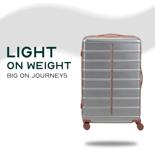 Image of Assembly Odyssey 20 Inch (55cm) Cabin Trolley Bag Hard Shell Polycarbonate Suitcase Lightweight with TSA Lock 8 Spinner Wheels Carry On Luggage Grey
