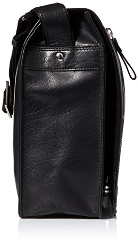 Visconti Buffalo Leather 13 Inch Laptop Case/Messenger Shoulder Bag/Handbag, Black, One Size