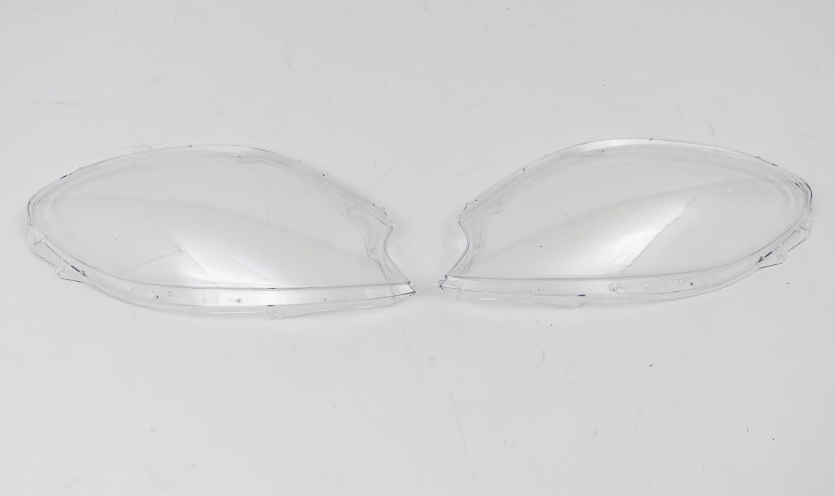 Car Headlight Cover Replacement Compatible with Porsche Macan 2014-2018, 1 Pair Clear Headlamp Lens Cover, Placement on Vehicle: Front, Right and Left