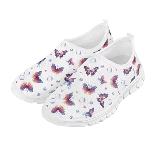 Kids Breathable Sneakers Comfort Soft Walking Shoes Lightweight Slip On Barefoot Slip Shoe for Athletic Running Size 11-15 White Sole2