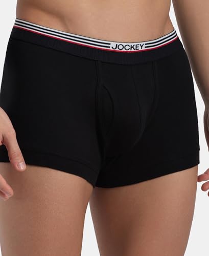 Image of Jockey UI22 Men Super Combed Cotton Rib Trunk with Ultrasoft Waistband