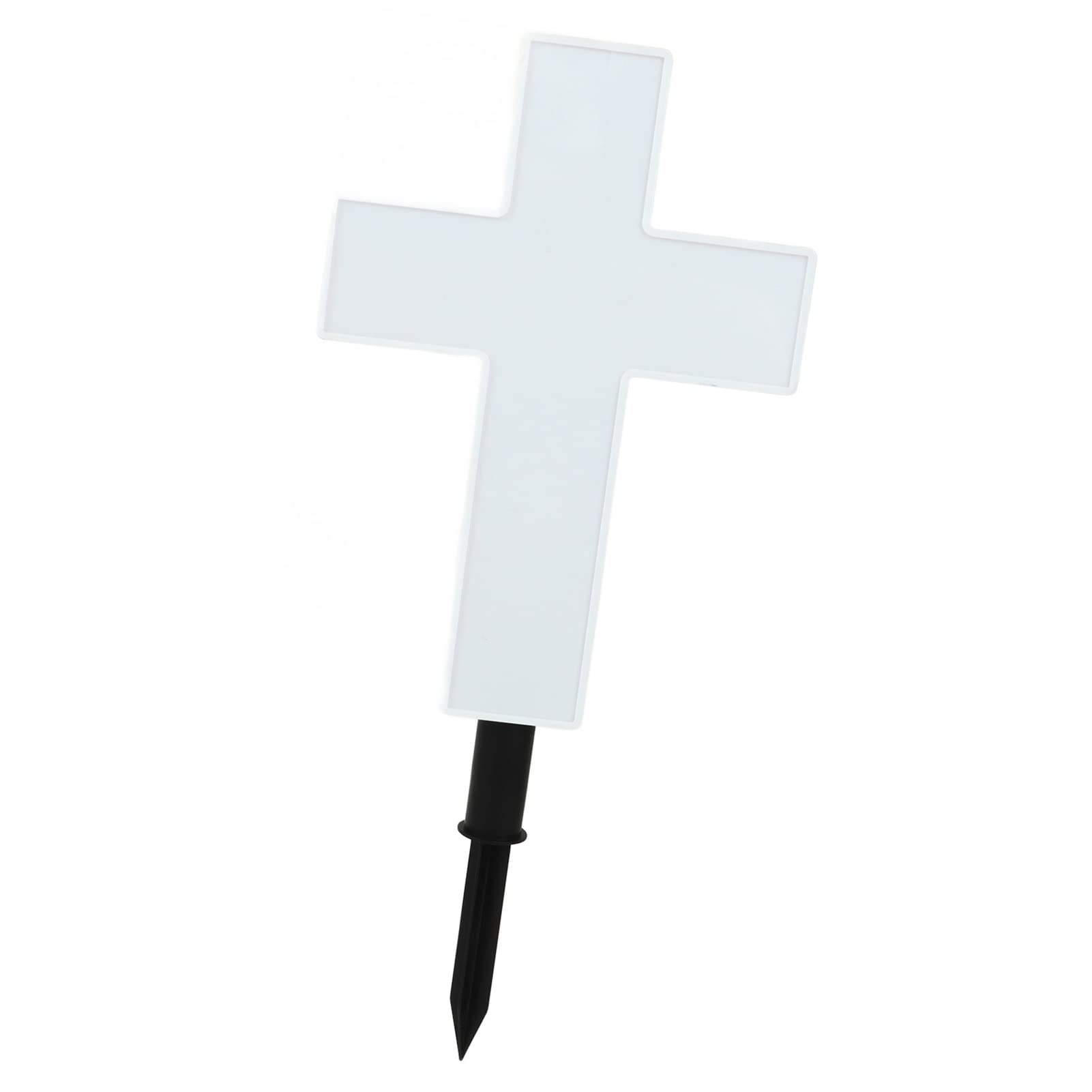 Fafeicy Solar Powered LED Cross Lights Memorial Headstone Stake Garden Grave Marker Lights-image-21