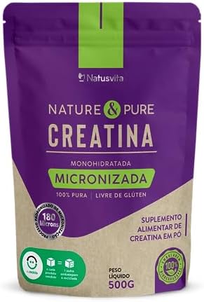 Creatina Pura 500g Monohidratada Micronizada à 180 mícrons. 101% ...