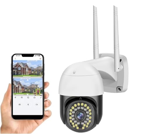 Image of TP PLUS 3MP Outdoor Smart WiFi Wireless IP CCTV Security Camera | Colored Light Vision | 2-Way Audio | Motion Track | Cruise Mode | Support 128 GB Micro SD Card Slot (Black Dome)
