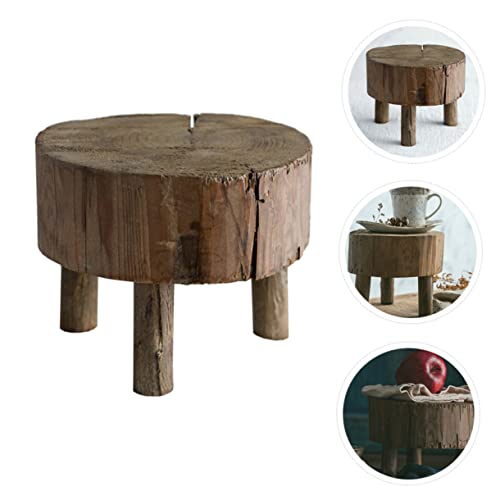 Taburete pequeño de madera soporte para macetas pequeñas y decoración de interiores 5