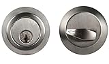 Global Door Controls Single Cylinder Commercial Deadbolt in Brushed Chrome