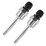 2 Stück 50mm Tauchhülse, Edelstahl Tauchhülse G 1/2 Zoll Gewinde für Temperatursensor,Tauchhülse 1/2 zoll,Tauchhülse Edelstahl,Schutzrohr für Temperaturfühler