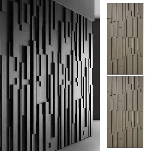 Paneles de pared 3D, revestimiento de poliuretano impermeable para decoración del hogar, textura de grano de madera cortable, ideal para sala de estar y escaleras