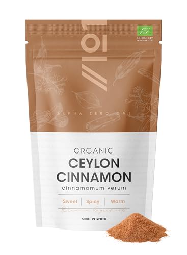 Organic Ceylon Cinnamon Powder 500g - Sri Lanka Raw Cinnamomum Verum - By Alpha01