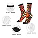 XZDWPY Vintage seamless wallpaper Unisex Mid-Calf Socks 2 Black-1 Polyester Skin-Friendly Moisture-Wicking Fashionable Crew Socks
