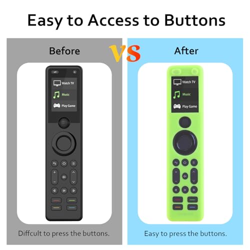 Image of LEFXMOPHY Glow Green Cover for SofaBaton X1S Universal Remote Control Green Silicone Case Replacement with Lanyard